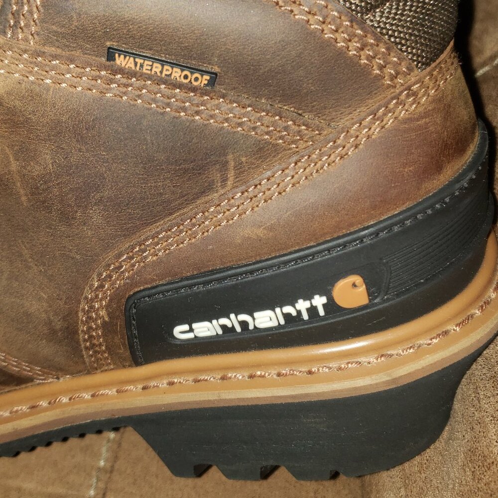 Carhartt Men's 8" Waterproof Insulated Composite Toe Logger Climbing Boot - Picture 5 of 16